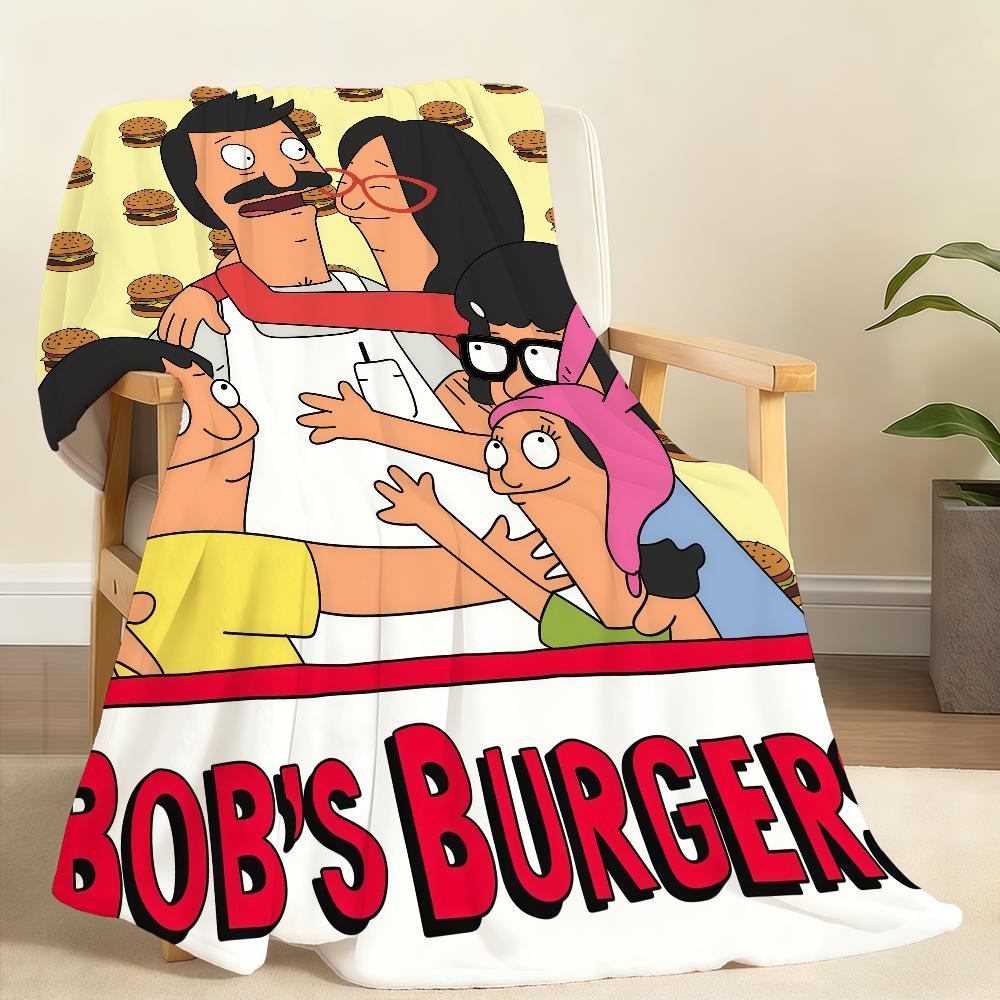 Classic Cartoon B Bobs B BurgersS Blanket Soft Throw Blanket for Home Bedroom Bed Sofa Picnic Travel Office Rest Blanket Gift 75x90cm