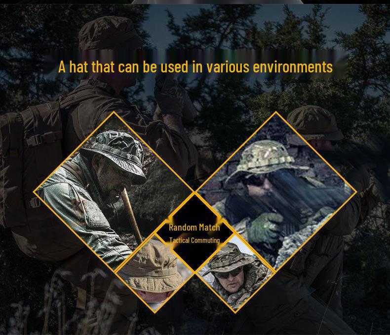 Breathable Camouflage Summer Bucket Hat - Military Tactical, Fisherman, and Hiking Sun Hat