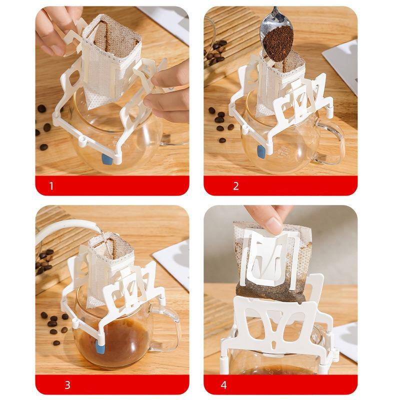 Portable Home Hanging Ear Coffee Filter Holder Stand Coffee Drip Rack for Filter Bag Paper Dripper Tools