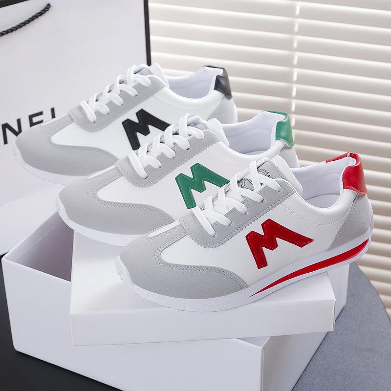 European and American solid color Forrest Gump little white shoes women's 2025 spring and summer new versatile color matching fashion white sports an