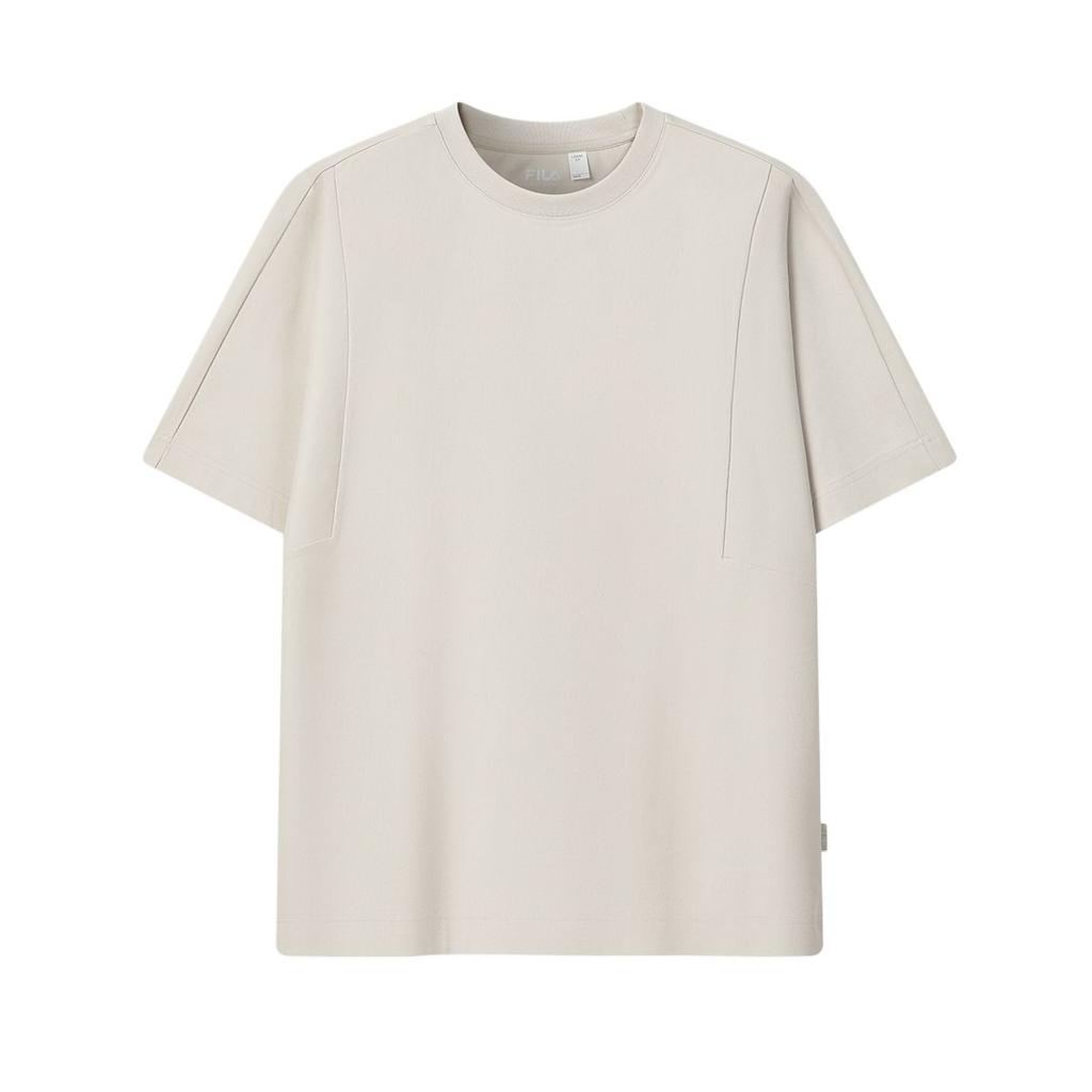 Men's FILA MILANO T-Shirts Men's Feather Gray Crew Neck Moderate