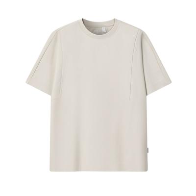 Milano Series Knit Loose Round Neck Short Sleeve T-Shirt Men Tops F11M625113F-GY