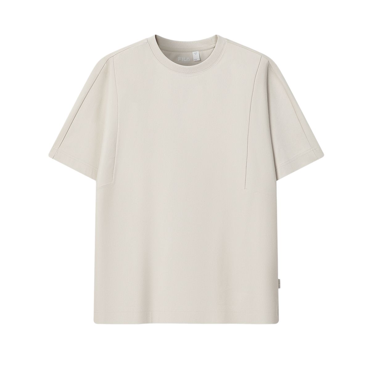 FILA Milano Series Knit Loose Round Neck Short Sleeve T-Shirt Men Tops F11M625113F-GY M