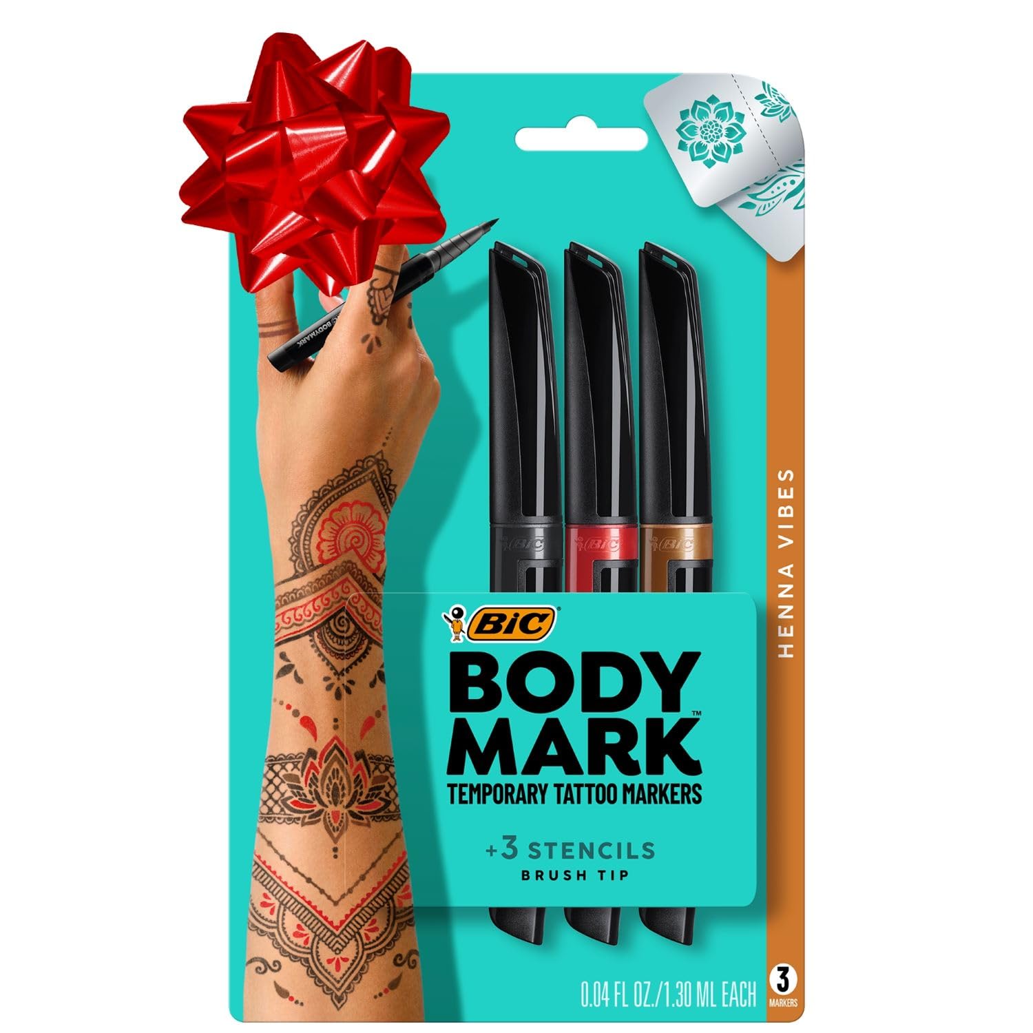 

Маркер для временной татуировки BIC BodyMark, разные цвета, 8 штук