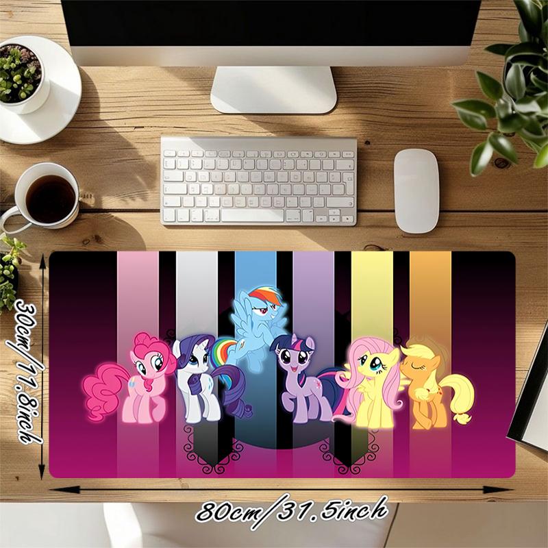 1Pc Little Pony Friendship Gaming Mouse Pad Keyboard Desk Mat Non-slip Rubber Lock Edge Waterproof Computer Mousepad for Office Home Decor Y1132