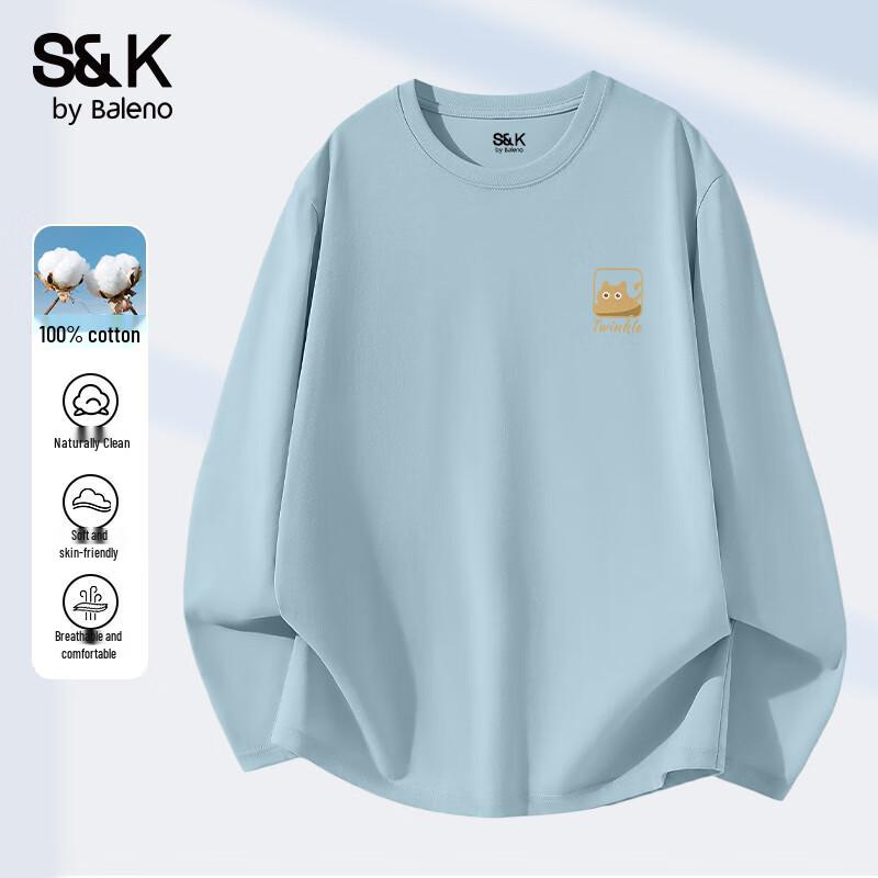 Baleno Men's S&K Pure Cotton Long Sleeve T-Shirt