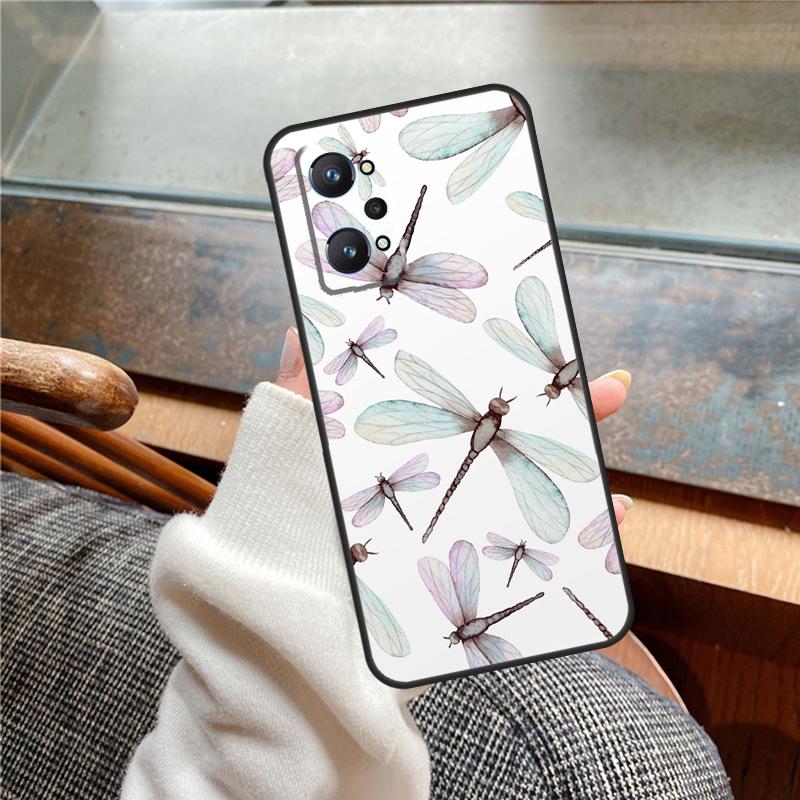 Luxury Dragonfly Case For Realme 11 12 13 14 Pro Plus C53 C55 C51 C25 C63 C61 C65 C67 C71 C75 GT6 GT7 15 Pro