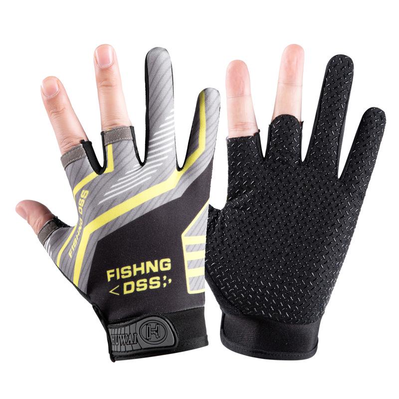 Unisex Quick-Dry Sun Protection Fishing Gloves – Three-Fingerless, Breathable, Anti-Puncture for Sea Fishing & Fly Casting