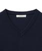 NOIRER Silky V-Neck Knit (Navy)