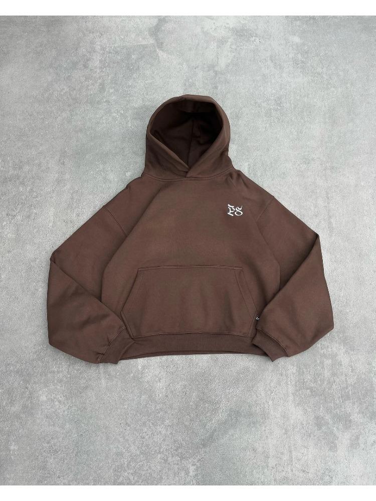 American Fashion Solid Color Oversized Sweatshirt Mens Y2K Two Piece Harajuku Hip-Hop Gothic Joker Slacks Jogging Pants