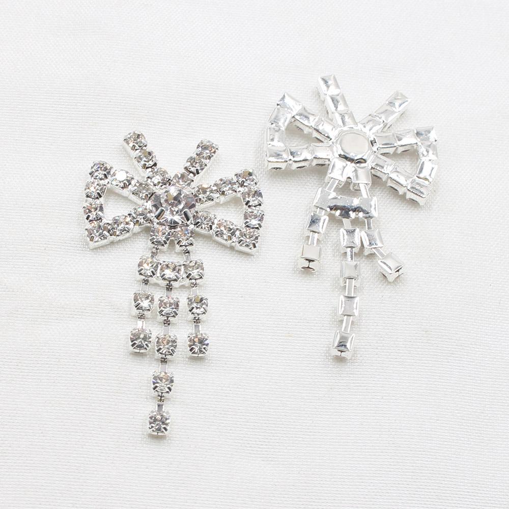 

New 10 pieces of 24 * 44MM shiny flat bow tassel jewelry DIY hair accessories, clothing, wedding decoration accessories