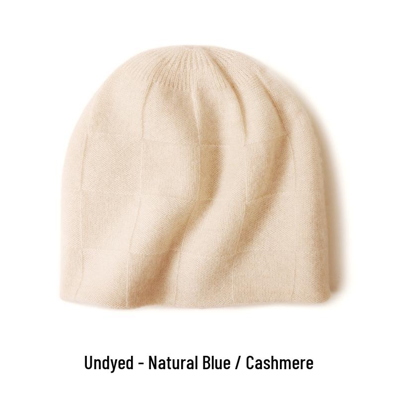 Unisex Retro Warm Striped Cashmere Hat – 100% Pure, Double-Layer for Autumn/Winter One Size