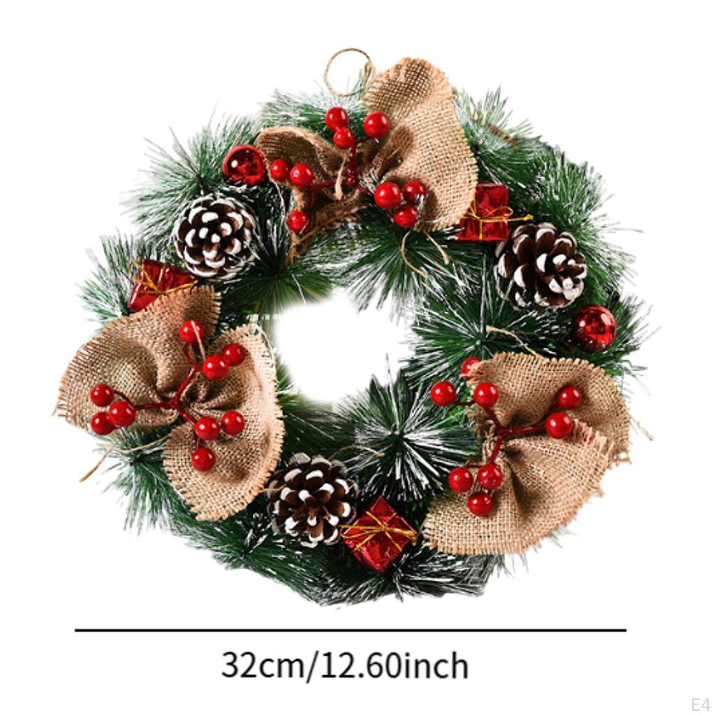 Artificial Christmas Wreath Party Decoration Garland 32cm Front Door Xmas