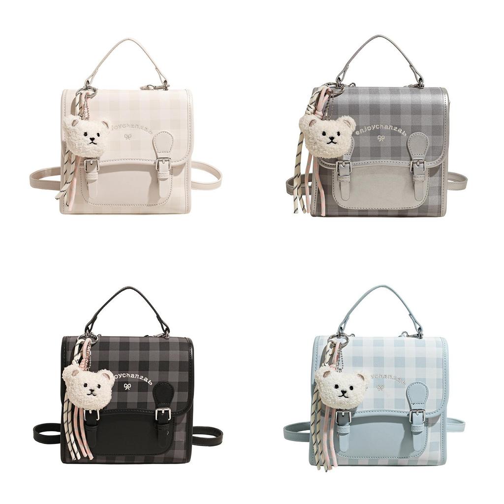 Pu Karierte Muster Ein Schultertasche Für Den Täglichen Gebrauch Damen Mode Handtasche