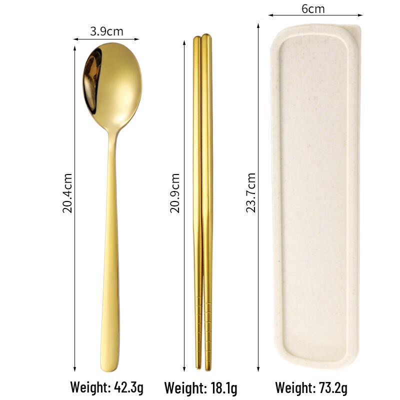 RuHan Portable Golden Cutlery Set