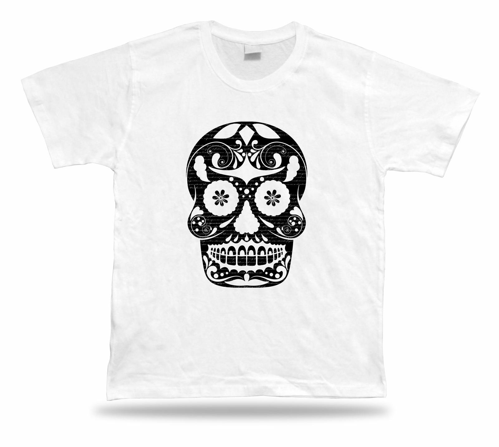 Skeleton Floral Monster black and white awesome stylish tshirt design apparel S разноцветный
