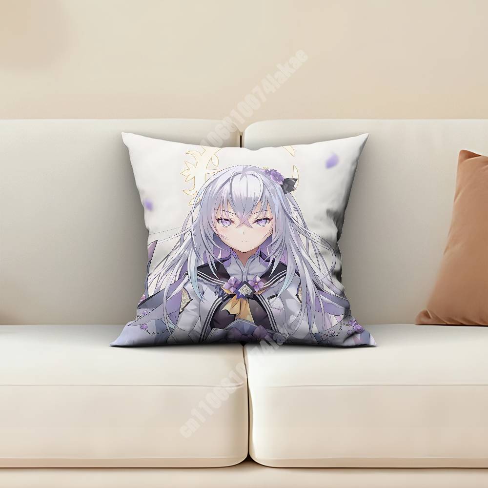 Blue Archive Shirasu Azusa Sofa Couch Pillow Cover Cushion Case Home Bedroom Decoration