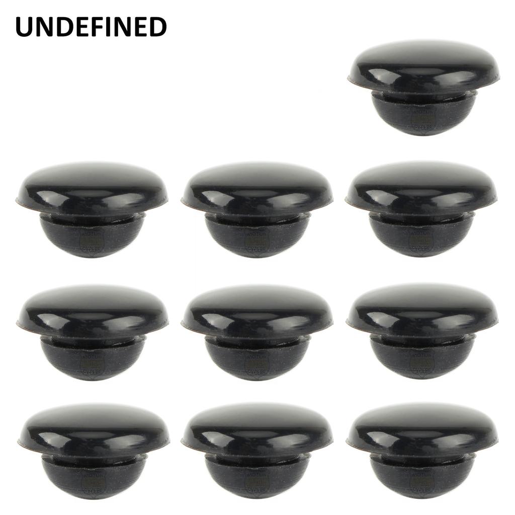 Motocross Accessories 10pcs Black Rubber Insert Pads Skidproof For Harley Touring 1986-2018 Cut Floorboards UNDEFINED