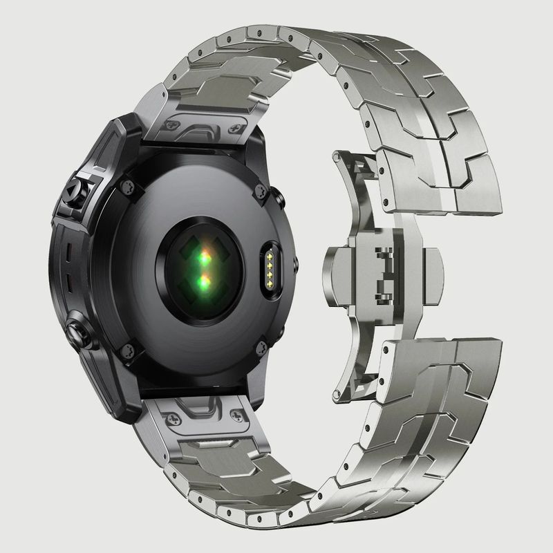 

22 мм 26 мм Быстросъемный ремешок из нержавеющей стали для Garmin Fenix 8 47 мм/Fenix E/Fenix 6 Pro/6/7/7 Pro/5/5 Plus Металлический ремешок для смарт-часов Quick Fit 26MM