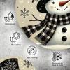 Christmas Snowman Metal Wall Art Rust Proof Decor 7.8 Inch Round Sign
