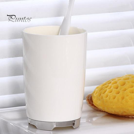 Bathroom Tumbler 300ml Toothbrush Cup Large Capacity Electroplating Thickened Letter Toothpaste Pattern Wide Caliber Household Holder for Home