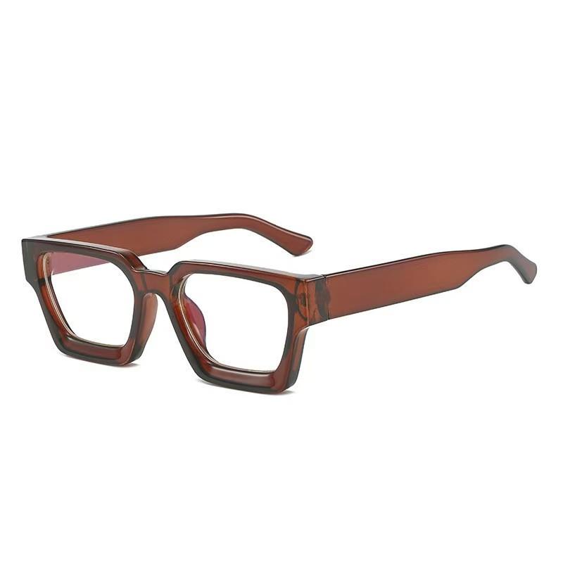 Thick Edged Square Computer Glasses Anti Blue Light Vintage Oversized Eyewear for Women Men Colorful Optical Frames
