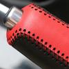 Seven Fox Handbrake Side Brake Cover Premium Genuine Leather Handmade (Red and Black)