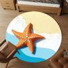 1pc Starfish Beach Round Chair Mat Office Area Rug - Non-Slip, Floor Mat for Office, Bedroom, Ideal Home Decor Gift C0112012