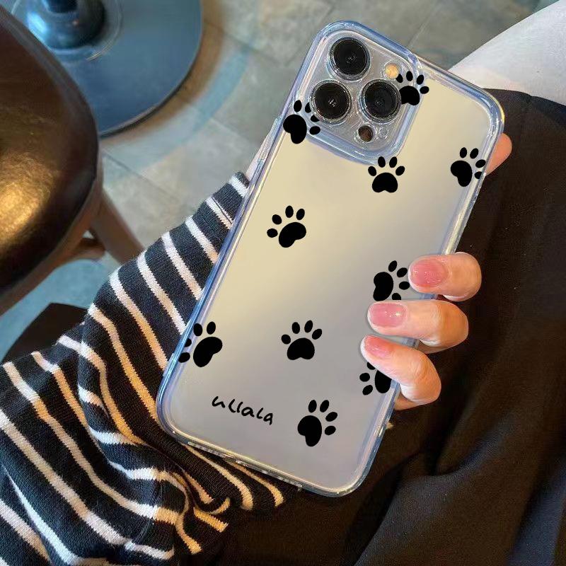 Dog Paw Phone Case for iPhone 17 Air 16 15 14 13 12 11 Pro Max Plus Mini X 8 7 Soft Transparent Cover Fundas Accessory