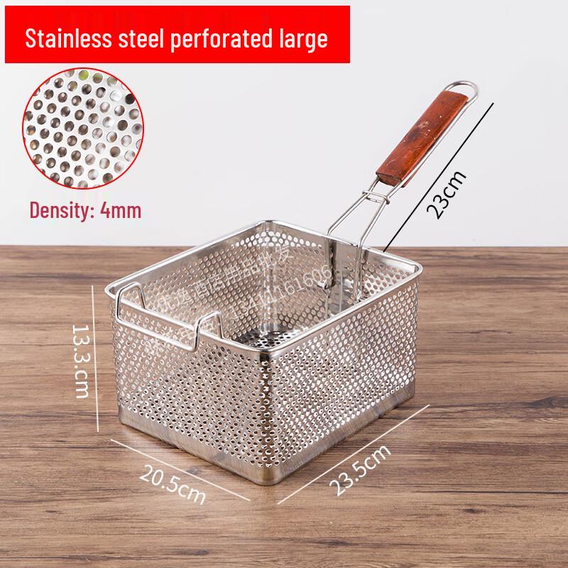 

Stainless Steel Perforated Frying Basket Set