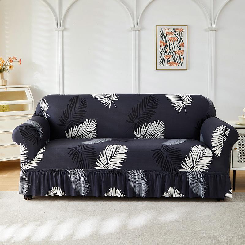 All Inclusive Elastic Sofa Set Skirt Style Dust Proof and Anti Slip All Cover for Three People and One Person Universal Cover with Tassels