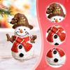 Christmas Snowman Figurine Ornament Holiday Figure Xmas Sculpture for Desktop Party Indoor