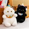 Cute Fat Cat Series Plush Doll Creative Bib Kitten Baby Comfort Doll Birthday Gift