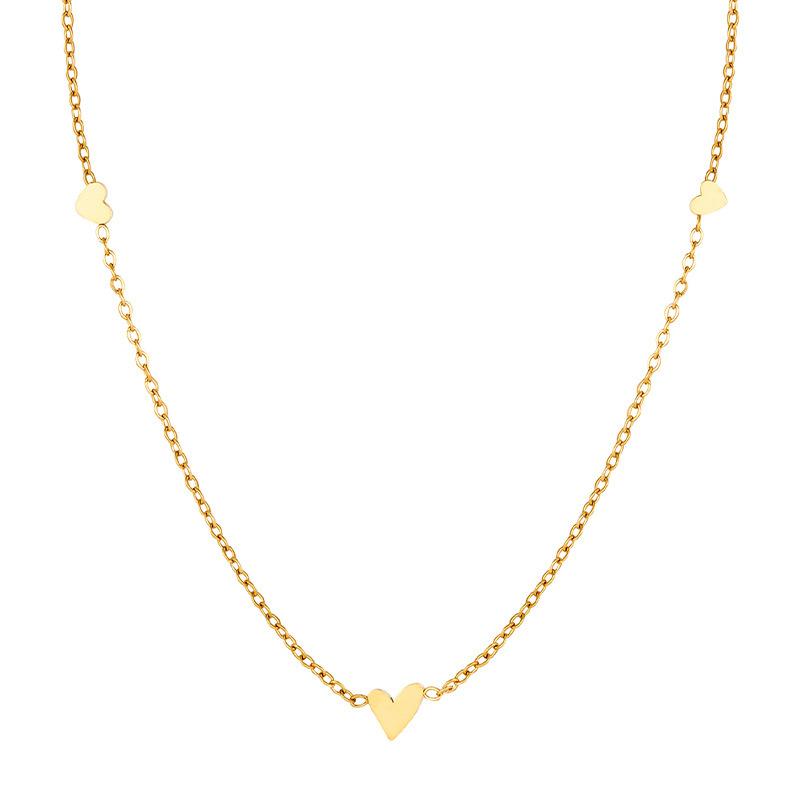 

Простое и универсальное маленькое любовное милое и крутое ожерелье с покрытием из высококачественной ключичной цепочки, милое женское украшение 40+5cm