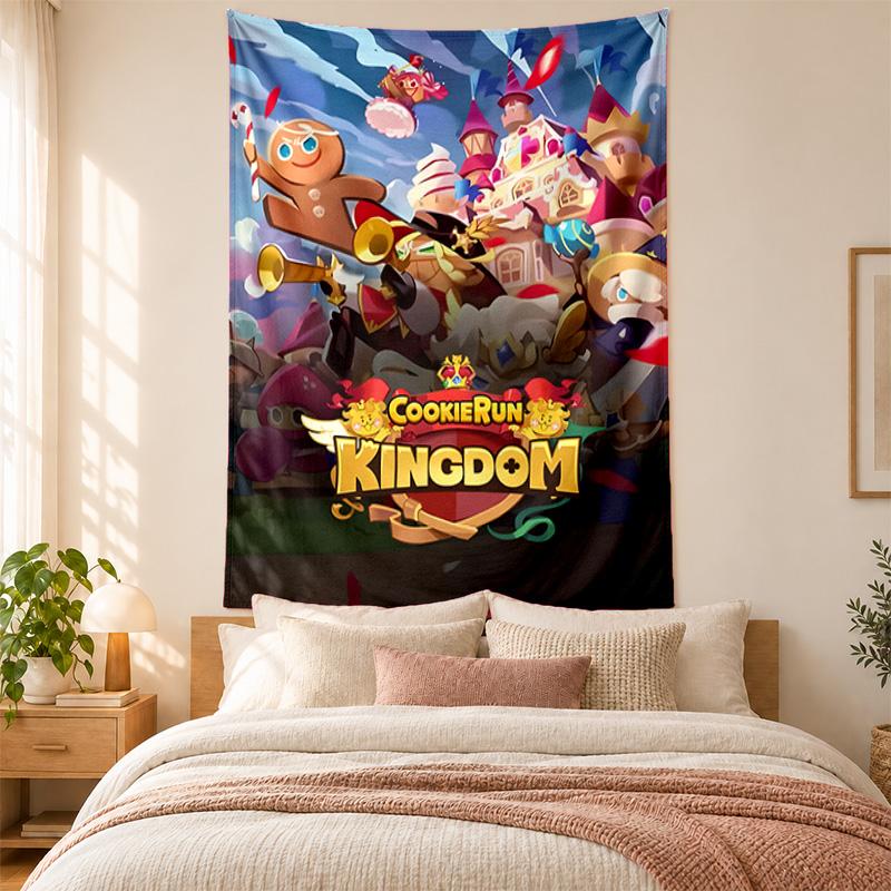 Cookie Run Kingdom Tapestry highquality for decorating living room bedroom dorm walls ideal as bedroom wallart orholiday gift