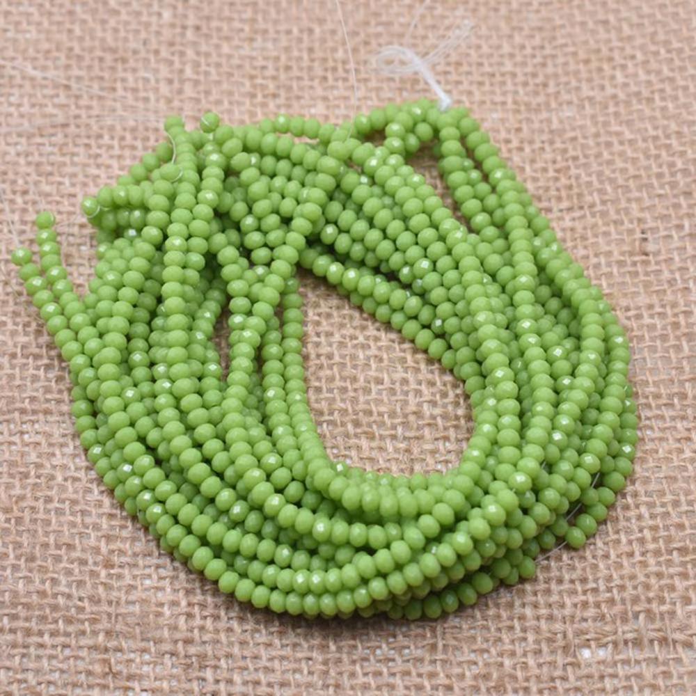 Findings DIY 3/4mm Austria Faceted Round Crystal Beads Spacer Beads Glass Beads Jewelry Making