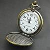 Vintage Bronze Clamshell Pentagram Hollow Carving Male Female Gift Quartz Pocket Watch