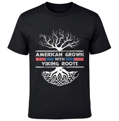American Grown With Viking Roots Tree Of Life Graphic Man's T-Shirt