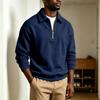 Men's Casual Full Zip Sweatshirt with Long Sleeves and Collar for Daily Wear