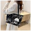 Large Canvas Embroidery Tote Bag for Women - Versatile, Casual Shoulder Bag, Perfect for Autumn 2024.
