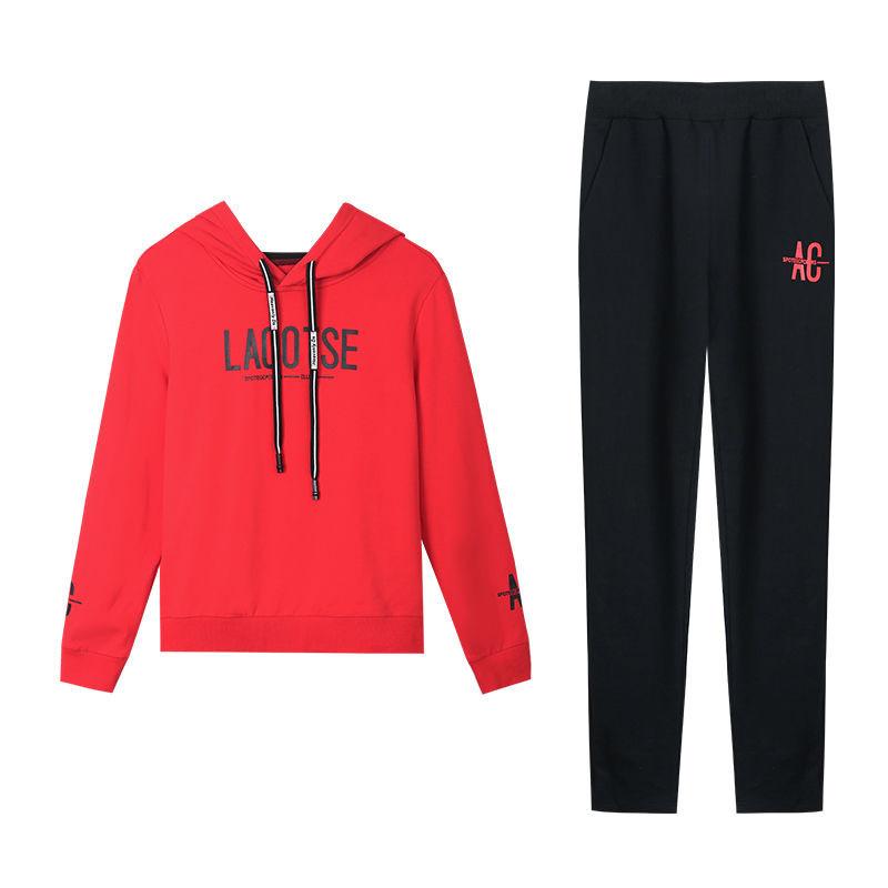 Set Sport Casual Primăvară și Toamnă Set Două Piese Hanorac cu Glugă Mărime Mare Femei