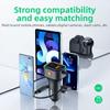 45W USB Car Charger With 2 In 1 Type-C Lightning Fast Charging Cable Vehicle Adapter For iPhone Samsung Huawei VIVO OPPO