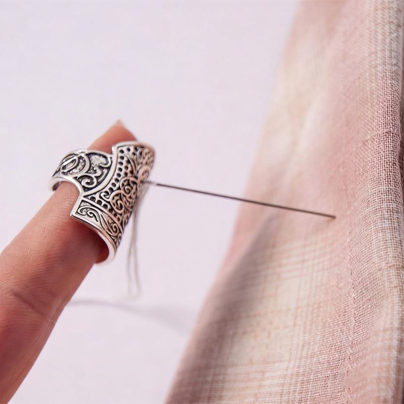 Retro Metal Seam Ripper With Magnetic Needle Threader And Thimble Finger Cover For Sewing Clothing Repair and Tailoring