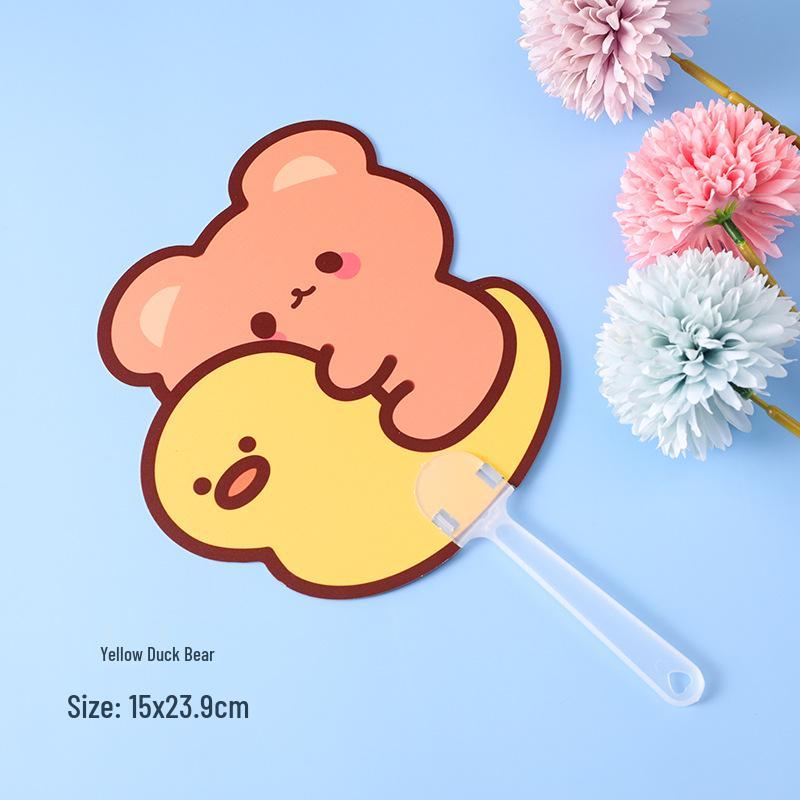 Cartoon Animal Folding Handheld Fan - Small, Portable for Kids and Students