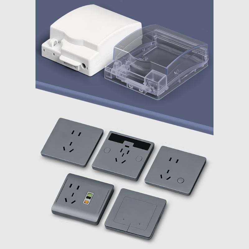 Durability Plastic Weatherproof Enclosures Metal Lock Compatible To 86 Style Electrical Sockets Moisture Resistance