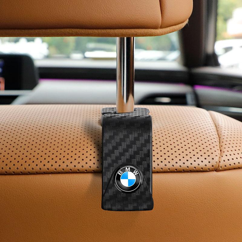 For BMW X6 2xPortable Car Seat Backrest Hooks Auto Headrest Hanger Sticker For BMW X1 X2 X3 X5 X4 X6 X7 iX3 F20 F10 F07 E70 E46 E90 E92 E60