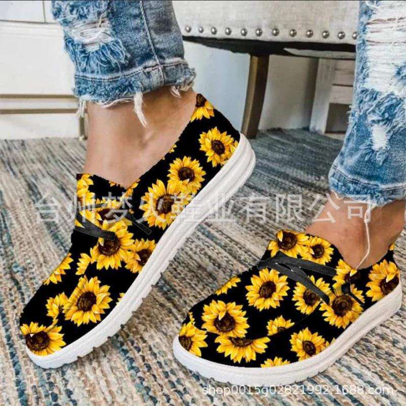 Casual lace-up women's shoes flat single shoes one-pedal lazy shoes