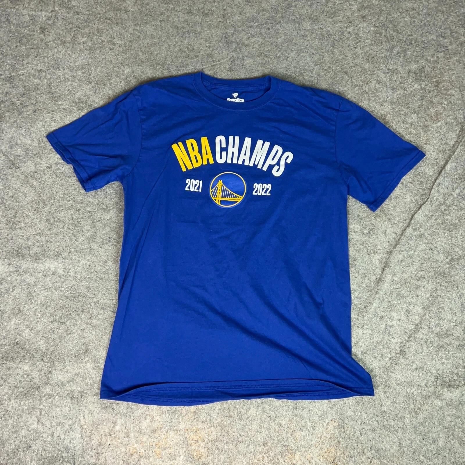 

Golden State Warriors Mens Shirt Large Blue Tee T 2021-22 Champions Basketball XL