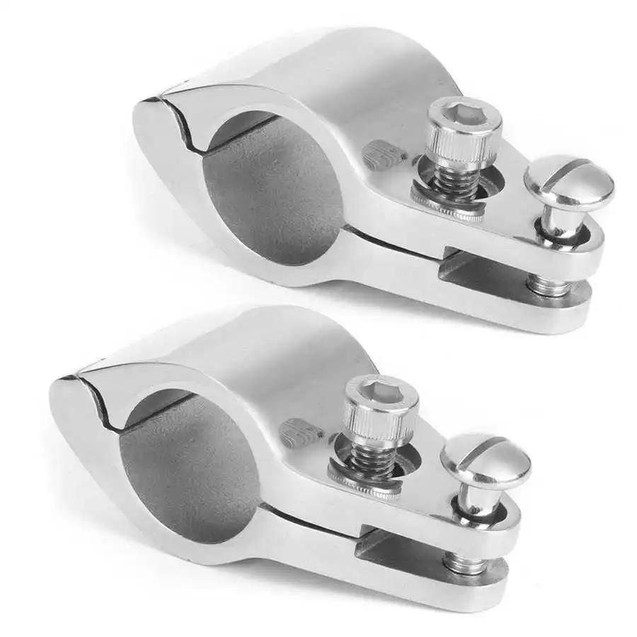 

2Pcs 22/25mm Stainless Steel Marine Boat Bimini Top Jaw Slide Clamp Steel Boat Hardware Fitting for Inflatable Commercial Yachts