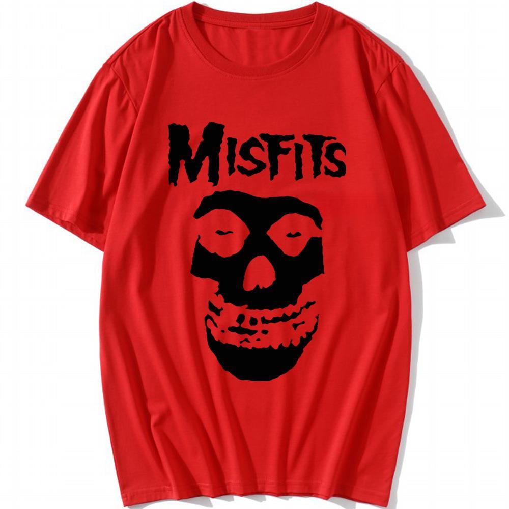 New Men's Hip-hop Punk Skull Misfits Brand Cotton Short-sleeve T-shirt Marve Graphic T Shirts  Harajuku  Graphic T Shirts